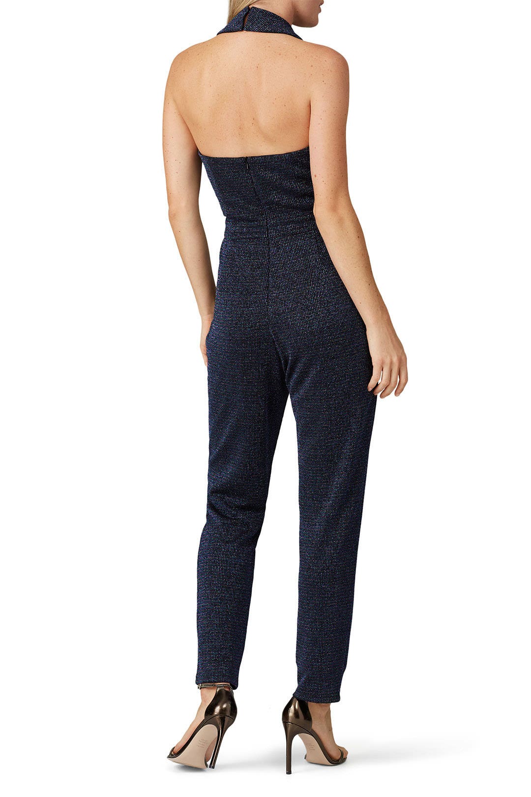 Navy Cowl Neck Jumpsuit by Harlyn 2