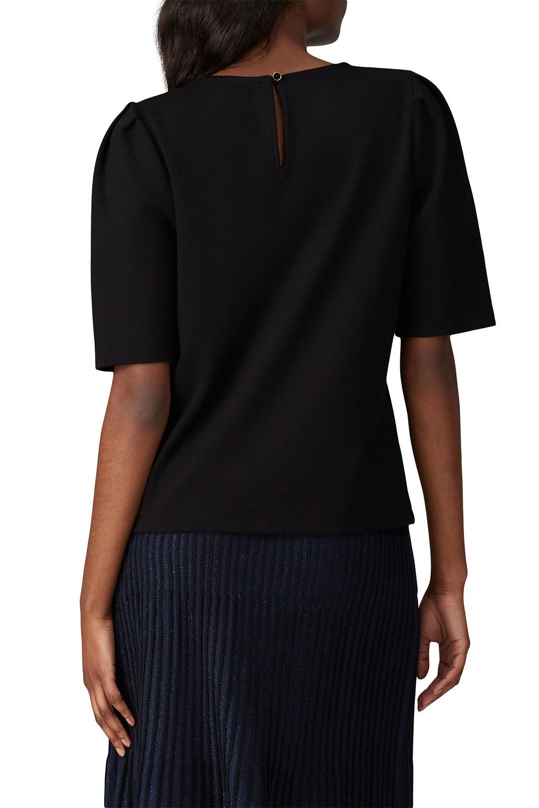 Black Ponte Puff Sleeve Top by J.Crew 2