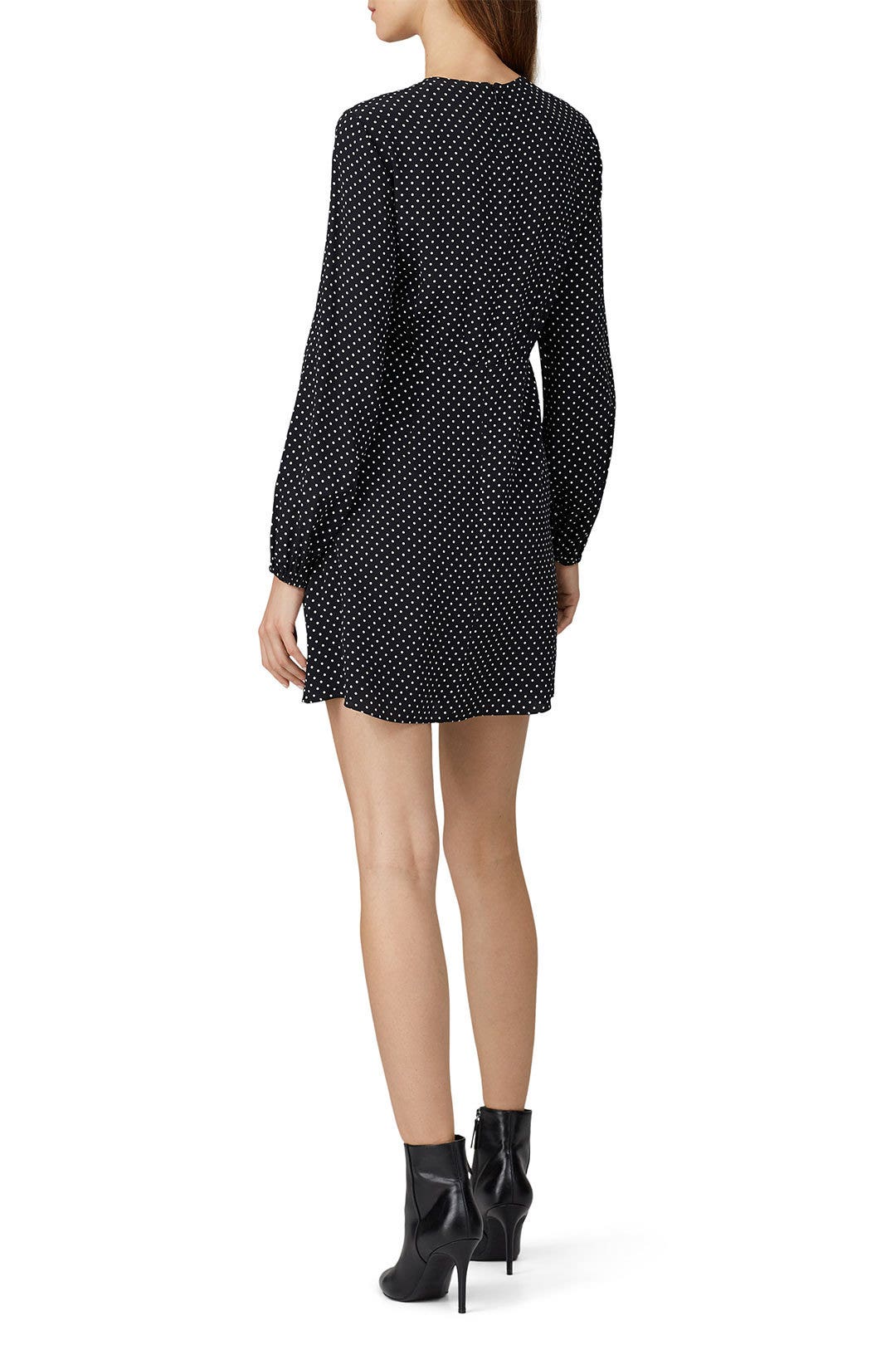 Black Crepe Polka Dot Crew Dress by Theory 2