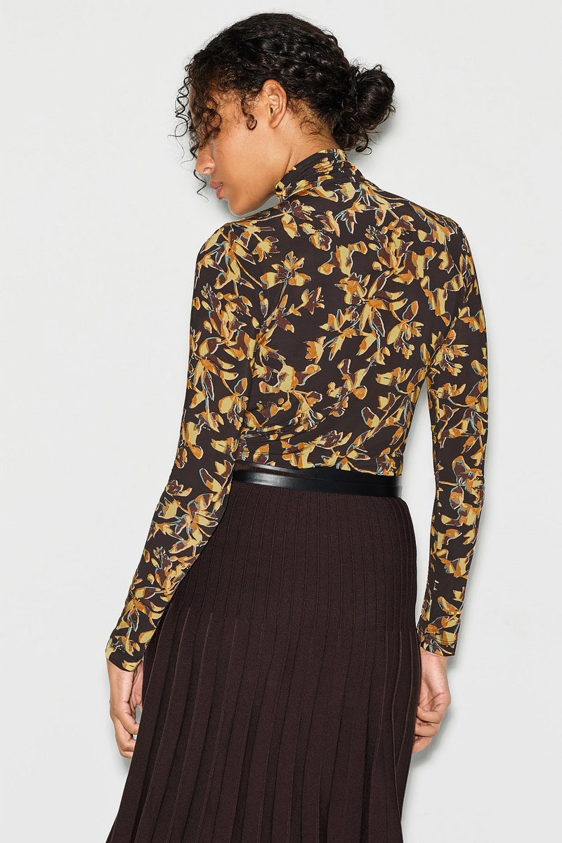 Black Floral Aurelia Turtleneck Top by Ulla Johnson - Photo 2