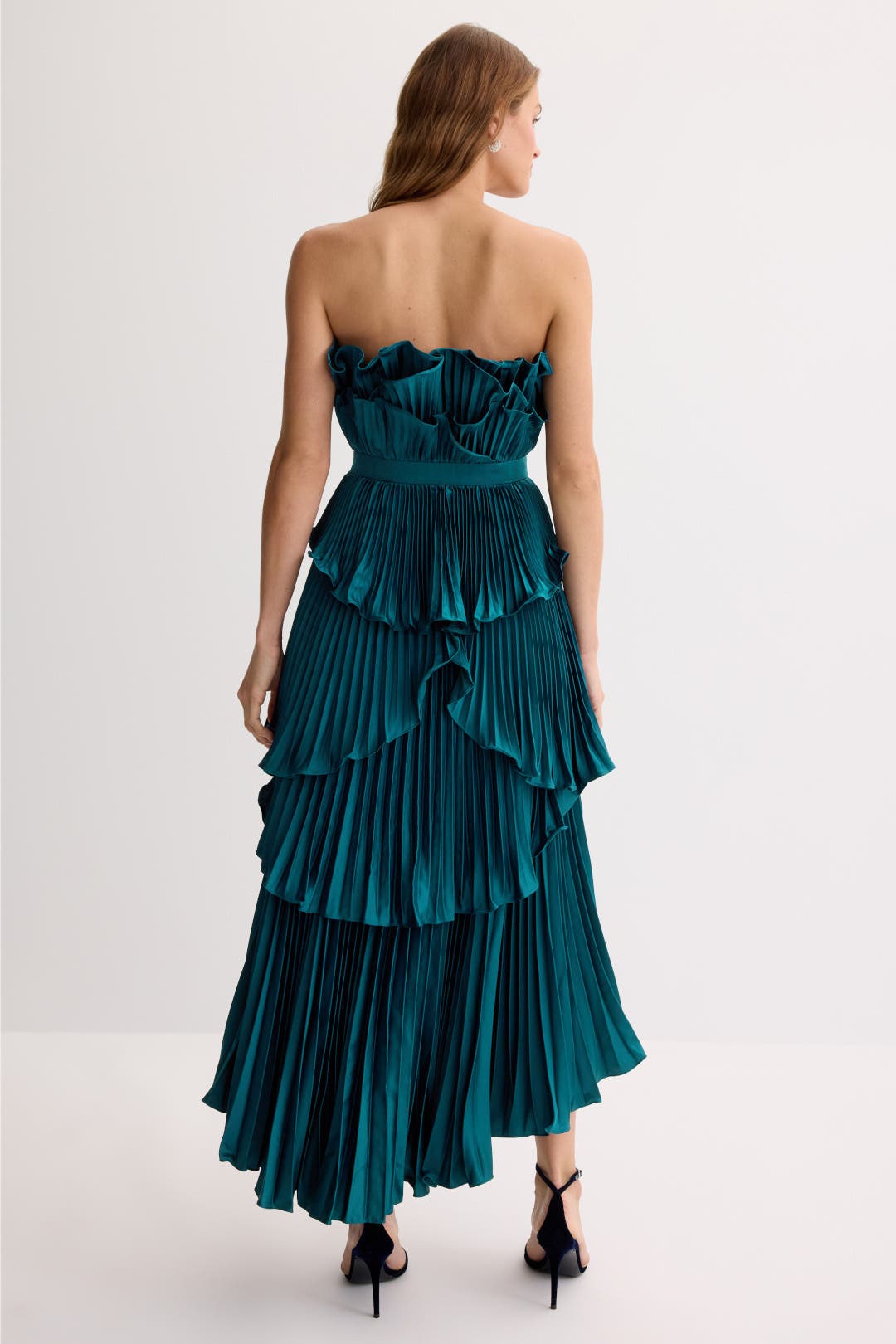 Judah Scallop Pleated Dress by AMUR | Rent the Runway