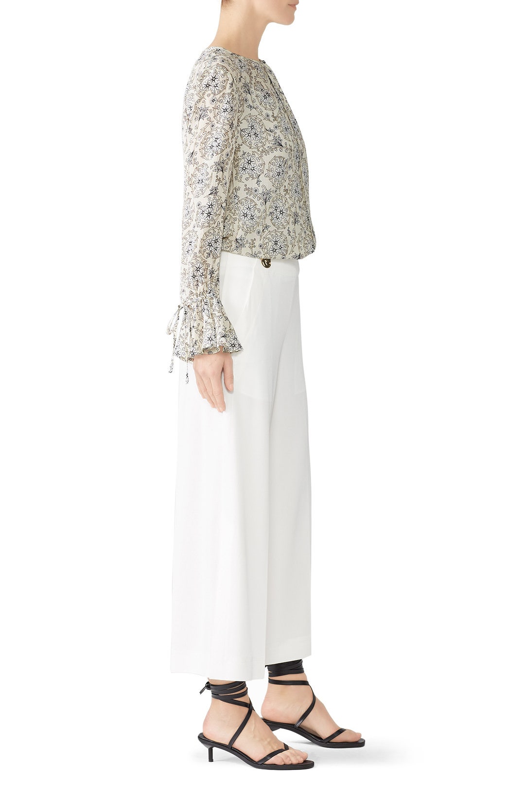 Collarless Bell Sleeve Blouse by Derek Lam 10 Crosby 1