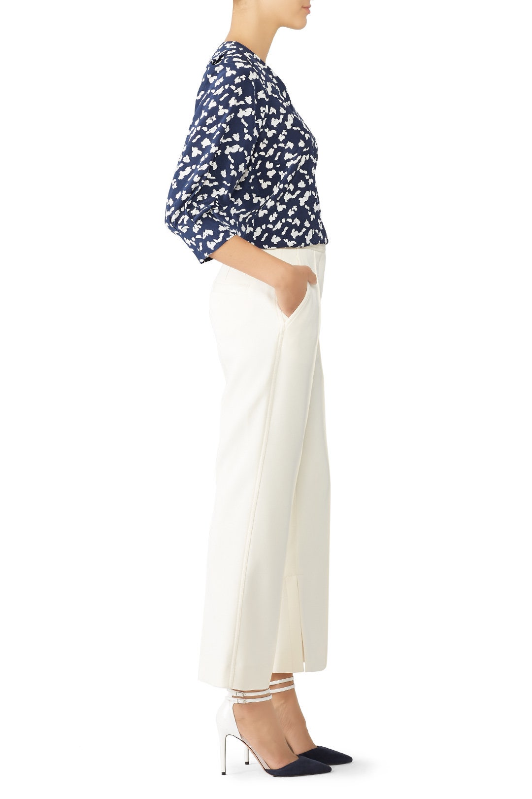 Navy Spots Rena Top by Tanya Taylor 1