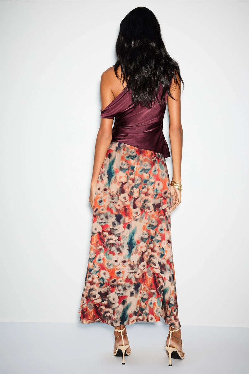 strapless open back dress Idalia Floral Gown – Dress the Population main image 1