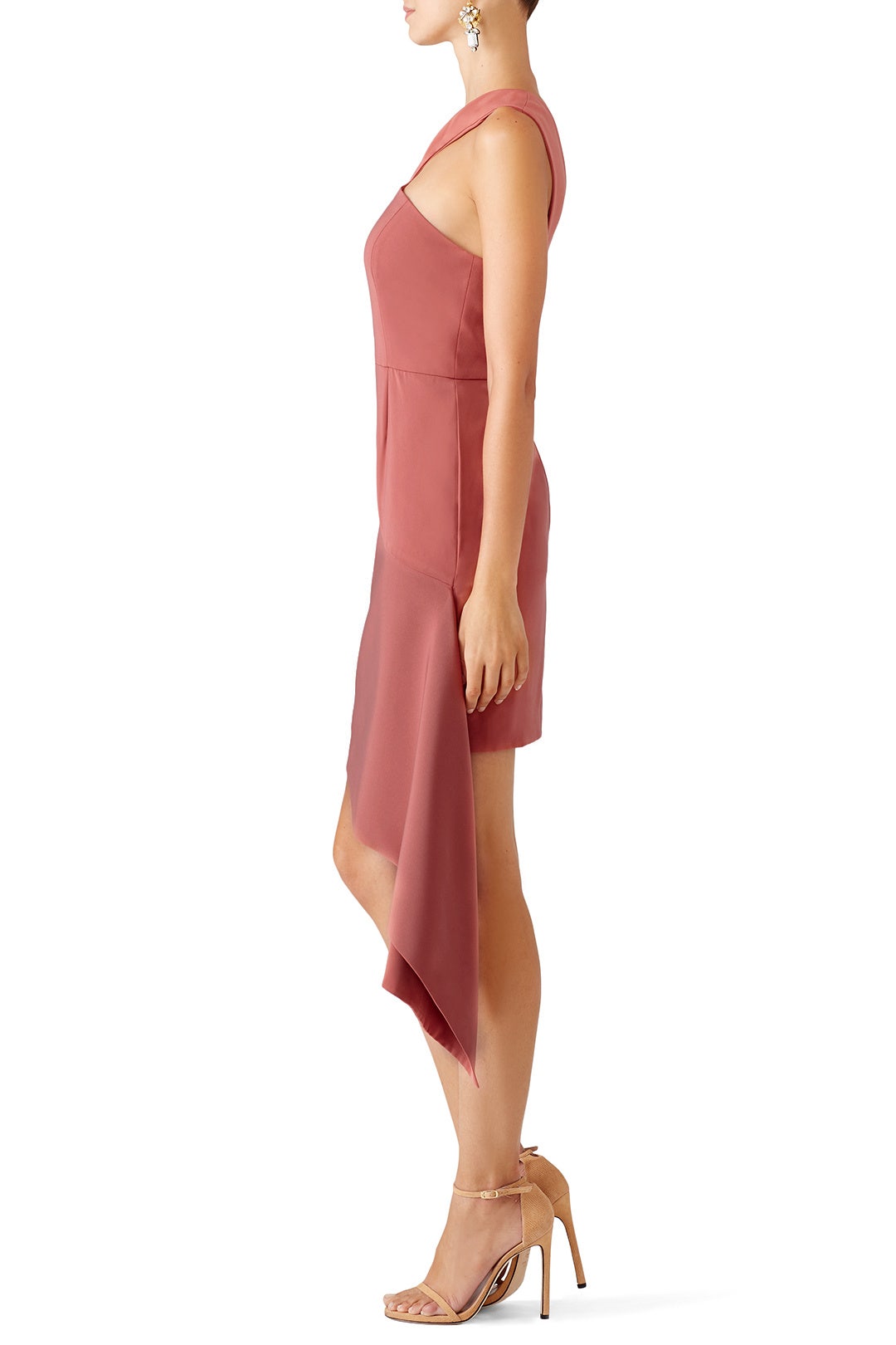 Pink Asymmetrical Hem Sheath by Keepsake 1