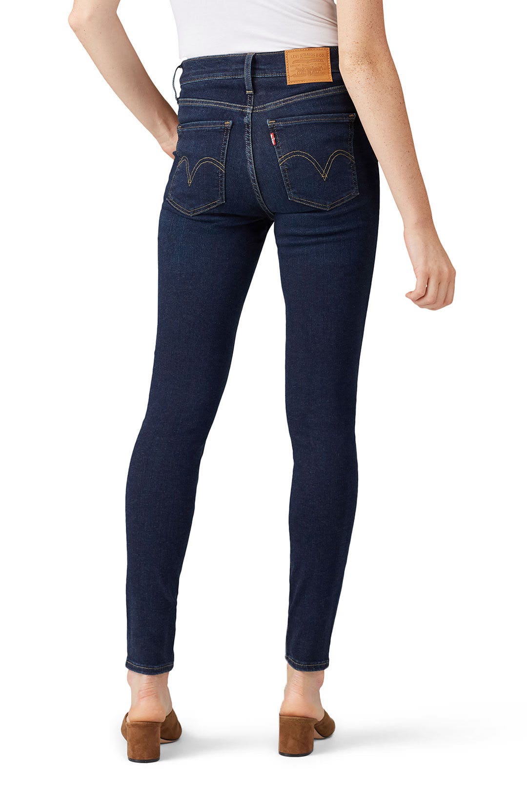 Dark Blue High Rise Super Skinny Jeans by Levi's 1