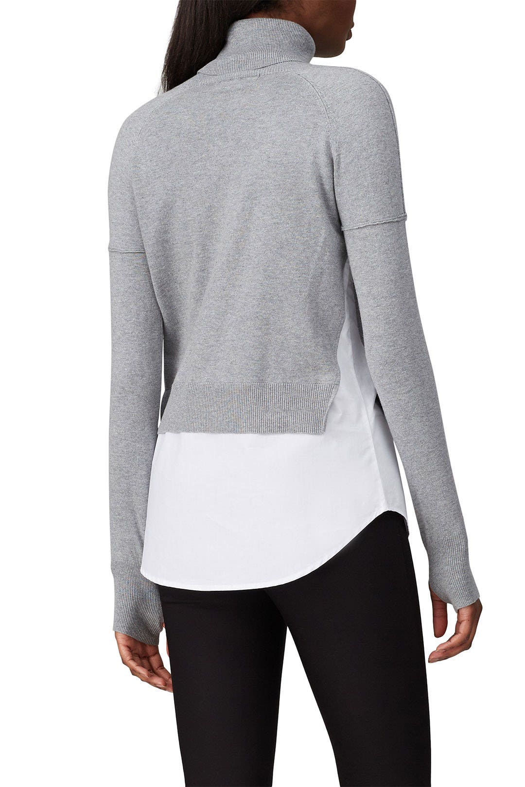 Grey Knit Inset Sweater by KF/KaufmanFranco x RTR 1