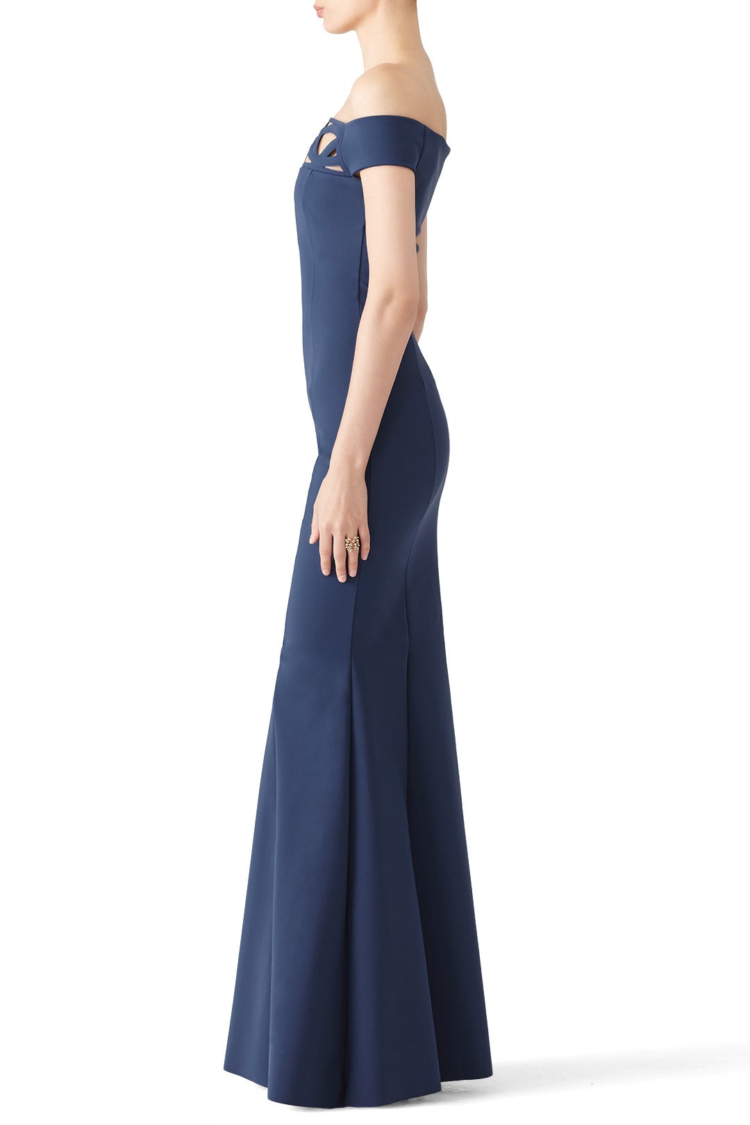 Blue Artico Tessie Gown by Chiara Boni La Petite Robe 2