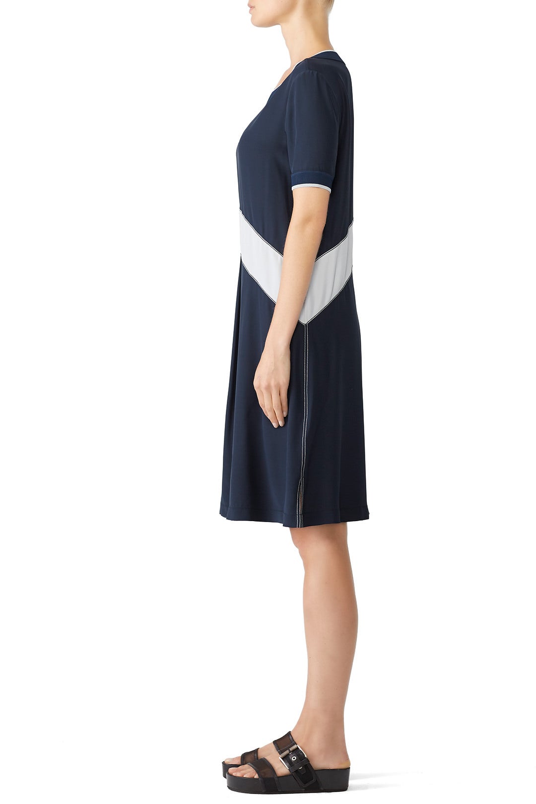 Hannah Chevron Silk Dress by rag & bone 1