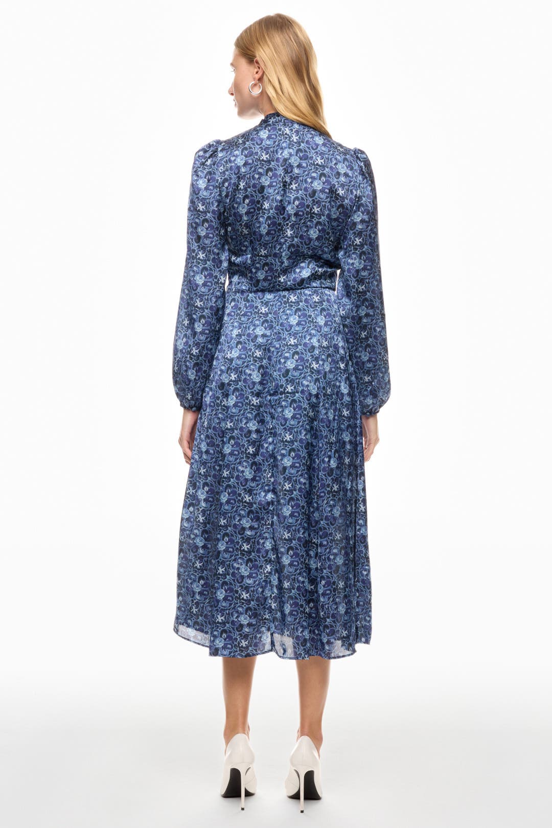 Satin Long Sleeve Midi Dress by Adam Lippes x RTR | Rent the Runway