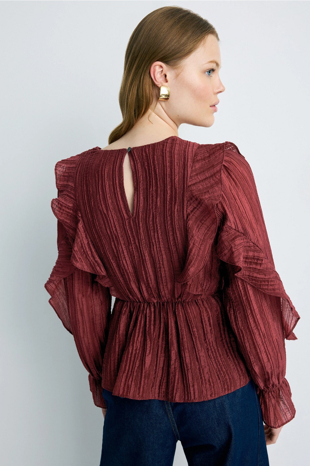 Olivia Ruffle Blouse by Rebecca Taylor 2