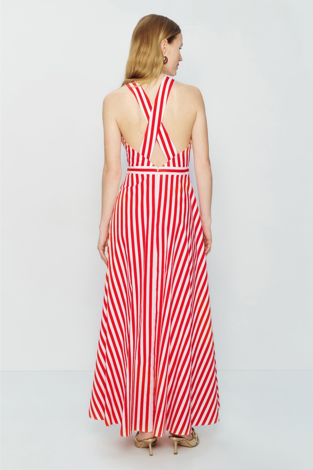 Cross Over Halter Midi Dress by TOCCIN X RTR 2