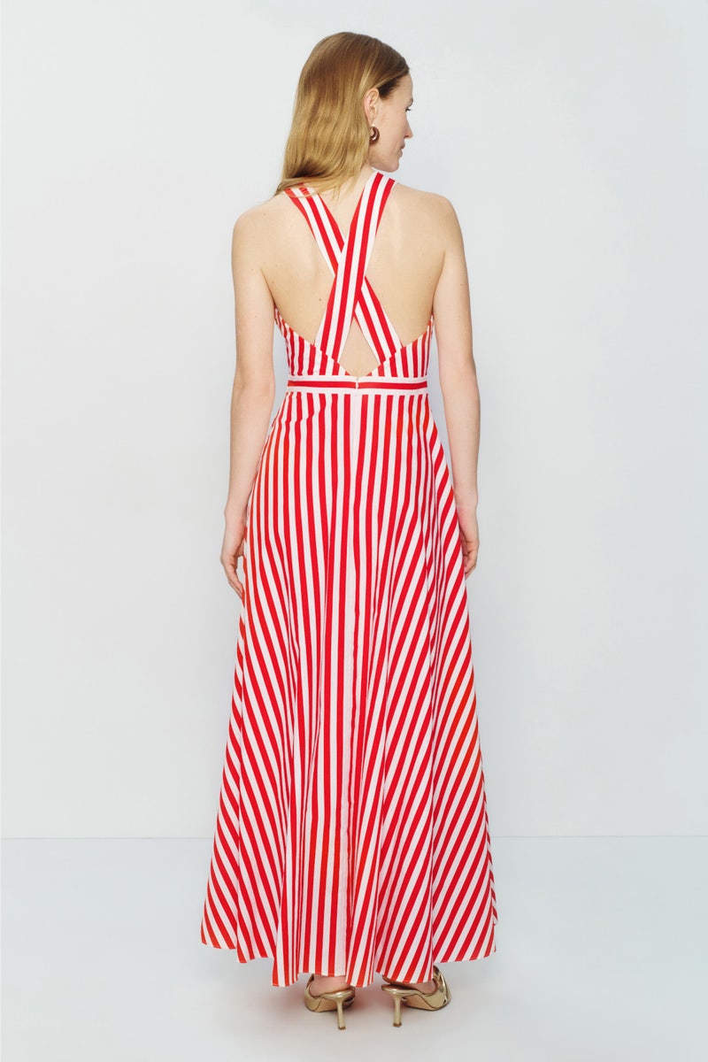 Cross Over Halter Midi Dress by TOCCIN X RTR - Photo 2