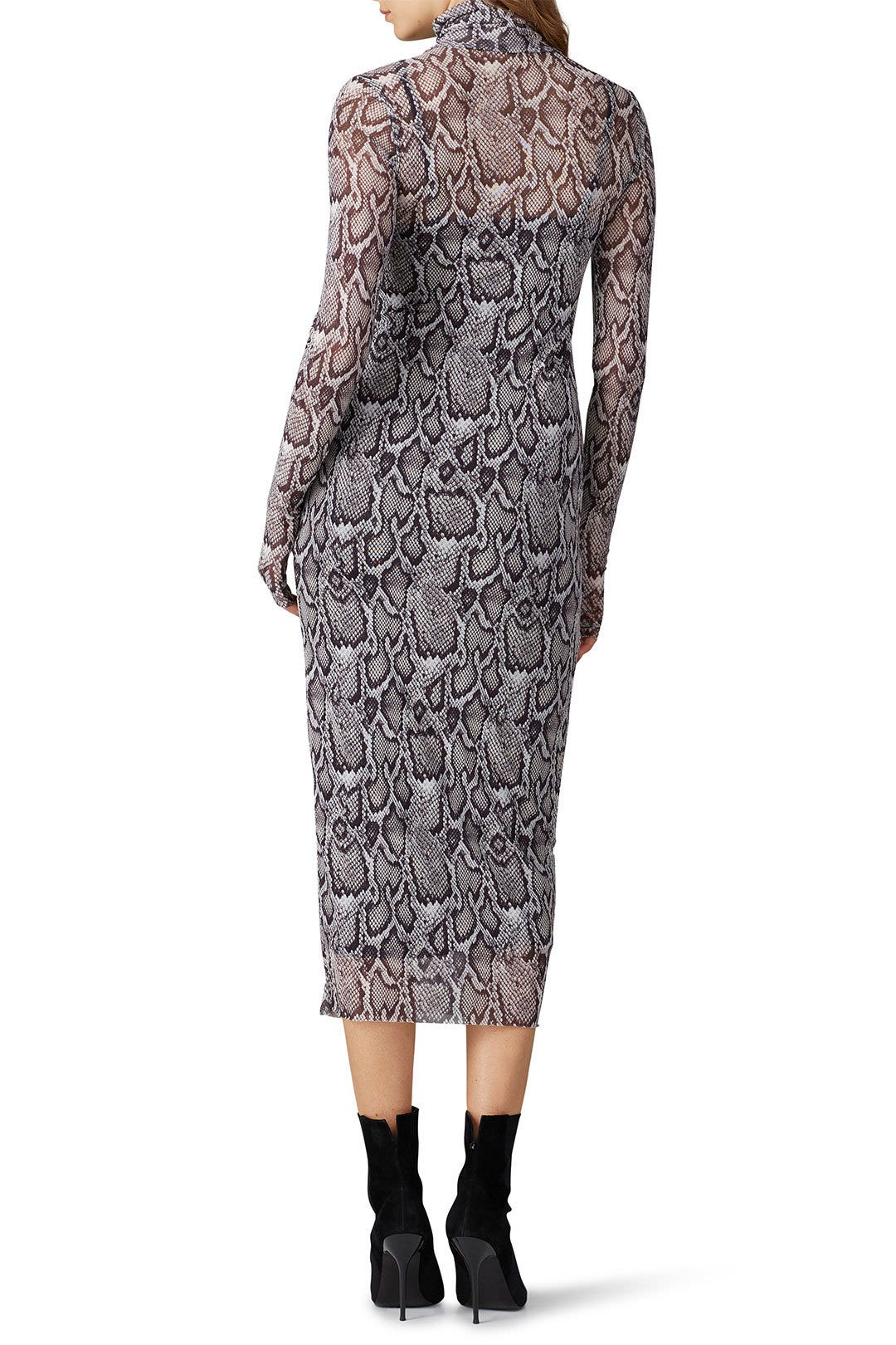 Shailene Snake Mesh Dress by AFRM 2