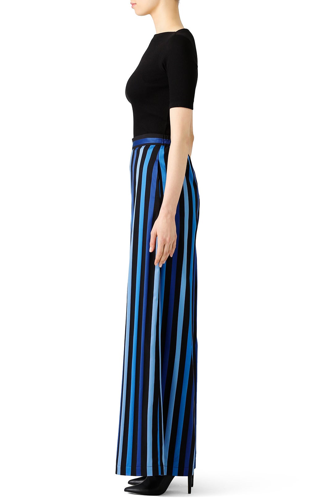 Blue Stripe Palazzo Pant by Osman 2