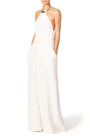 Ivory Necklace Jumpsuit by KAUFMANFRANCO