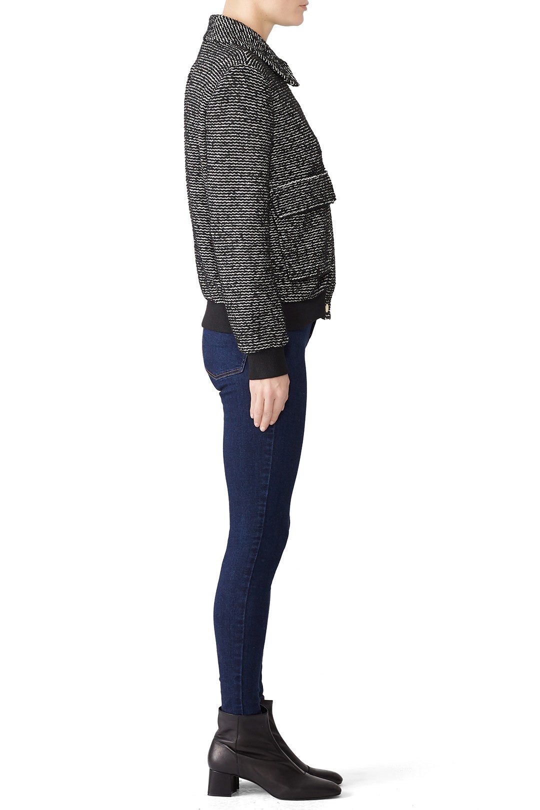 Woven Bomber Jacket by Badgley Mischka 2