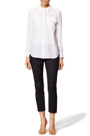 White Signature Button Down by Equipment