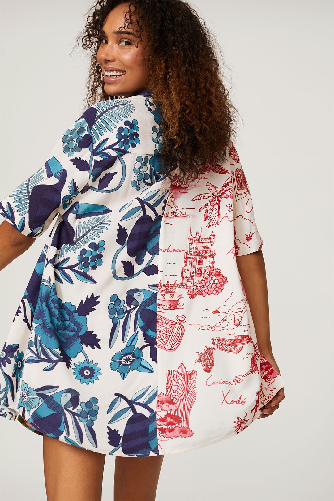 Mixed Print Button Down by FARM Rio 2