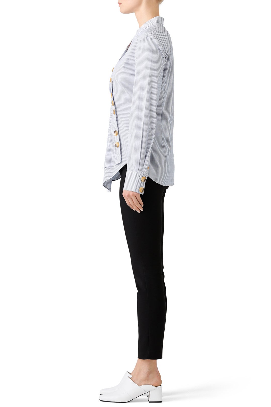 Blue Jones Striped Shirt by Tibi 1