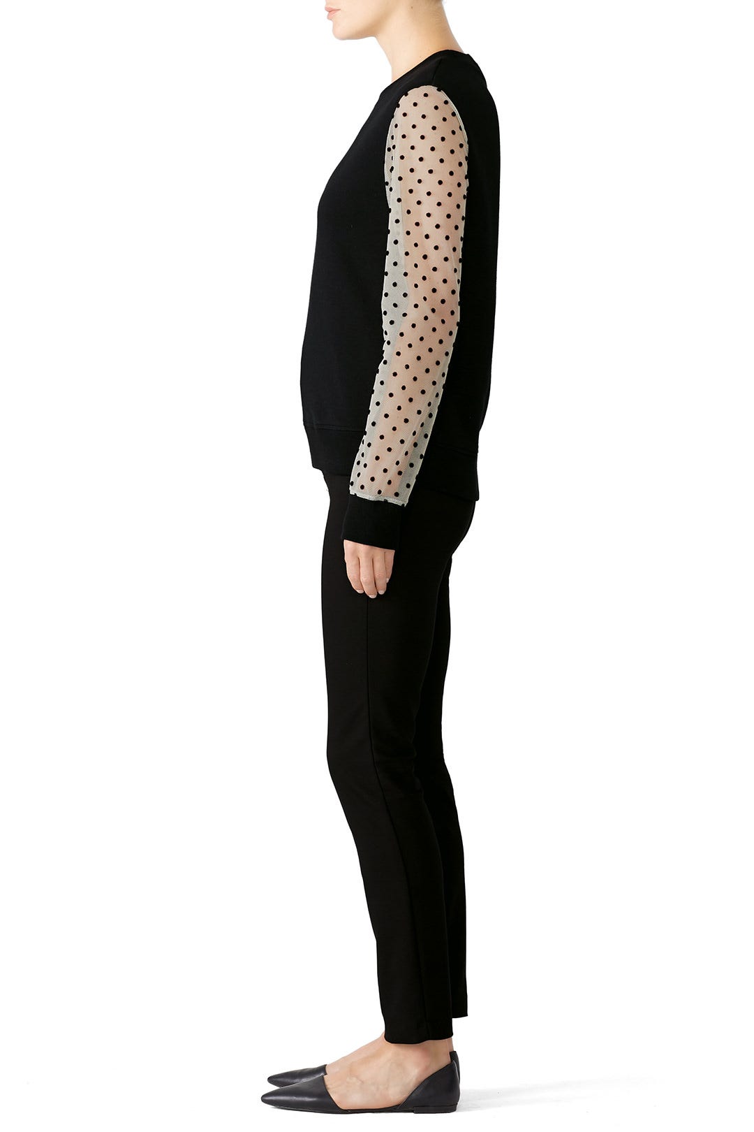 Polka Dot Sleeve Sweatshirt by RED Valentino 2