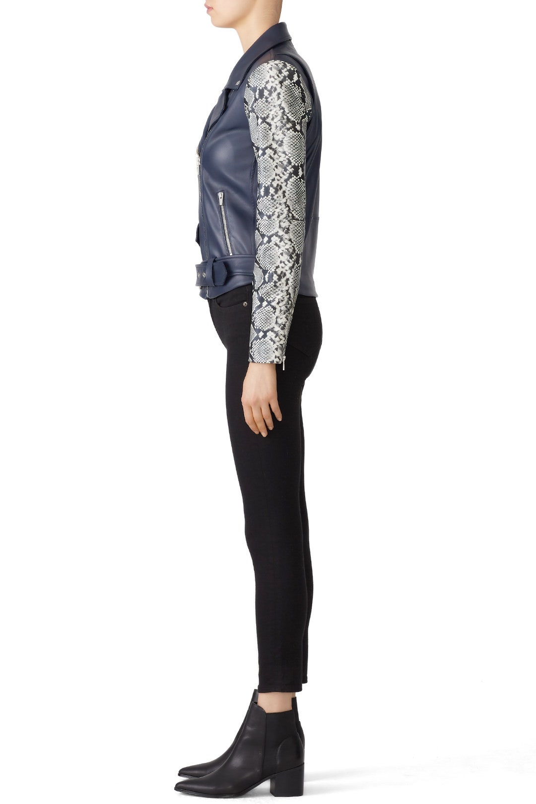 Jayne Combo Leather Jacket by VEDA 2