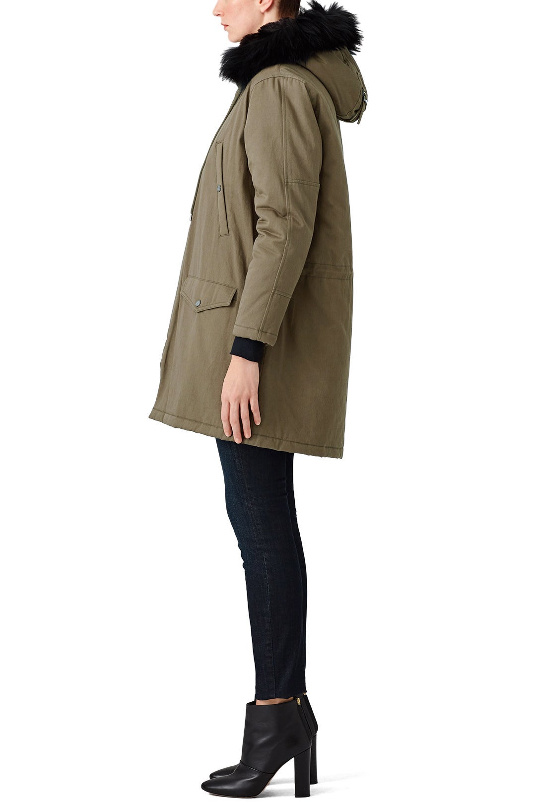 Khaki Technical Parka by The Kooples 2