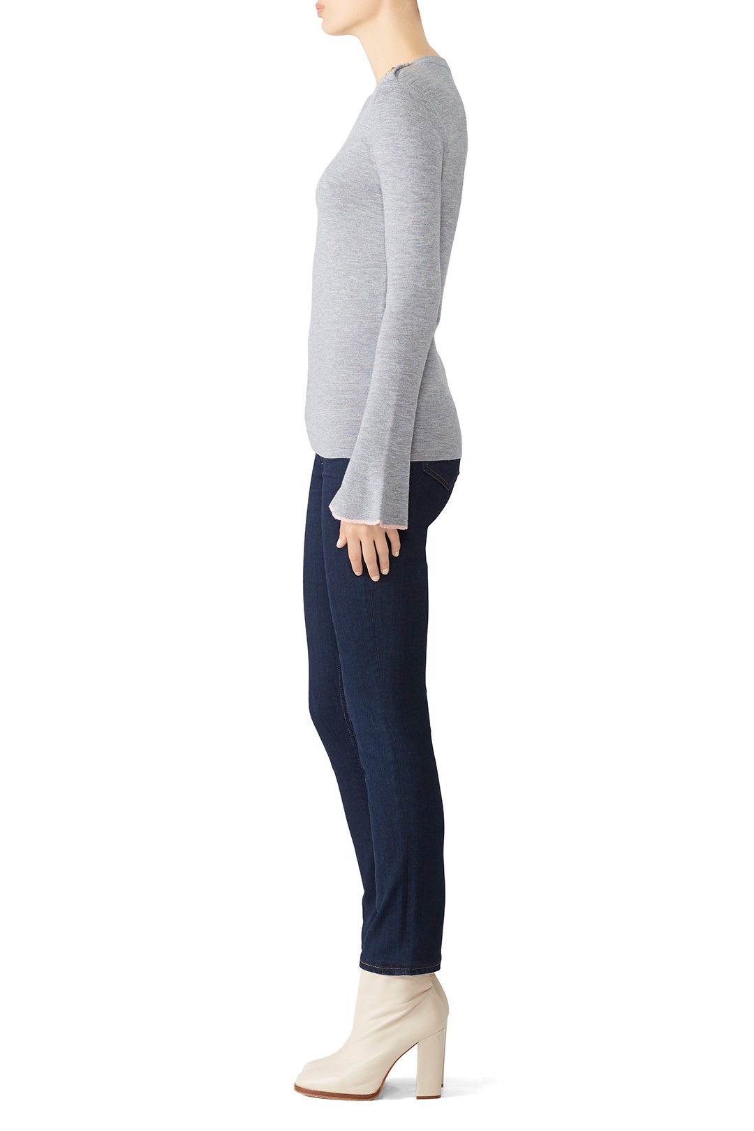 Grey Kimberly Sweater by Tory Burch 1