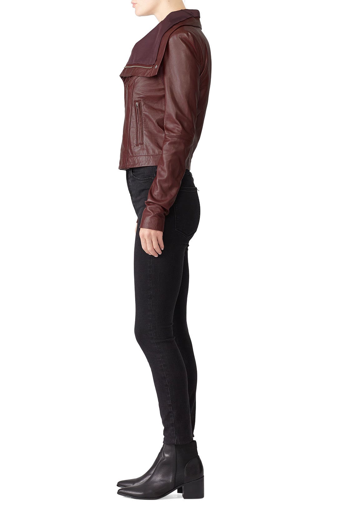 Merlot Max Leather Jacket by VEDA 2