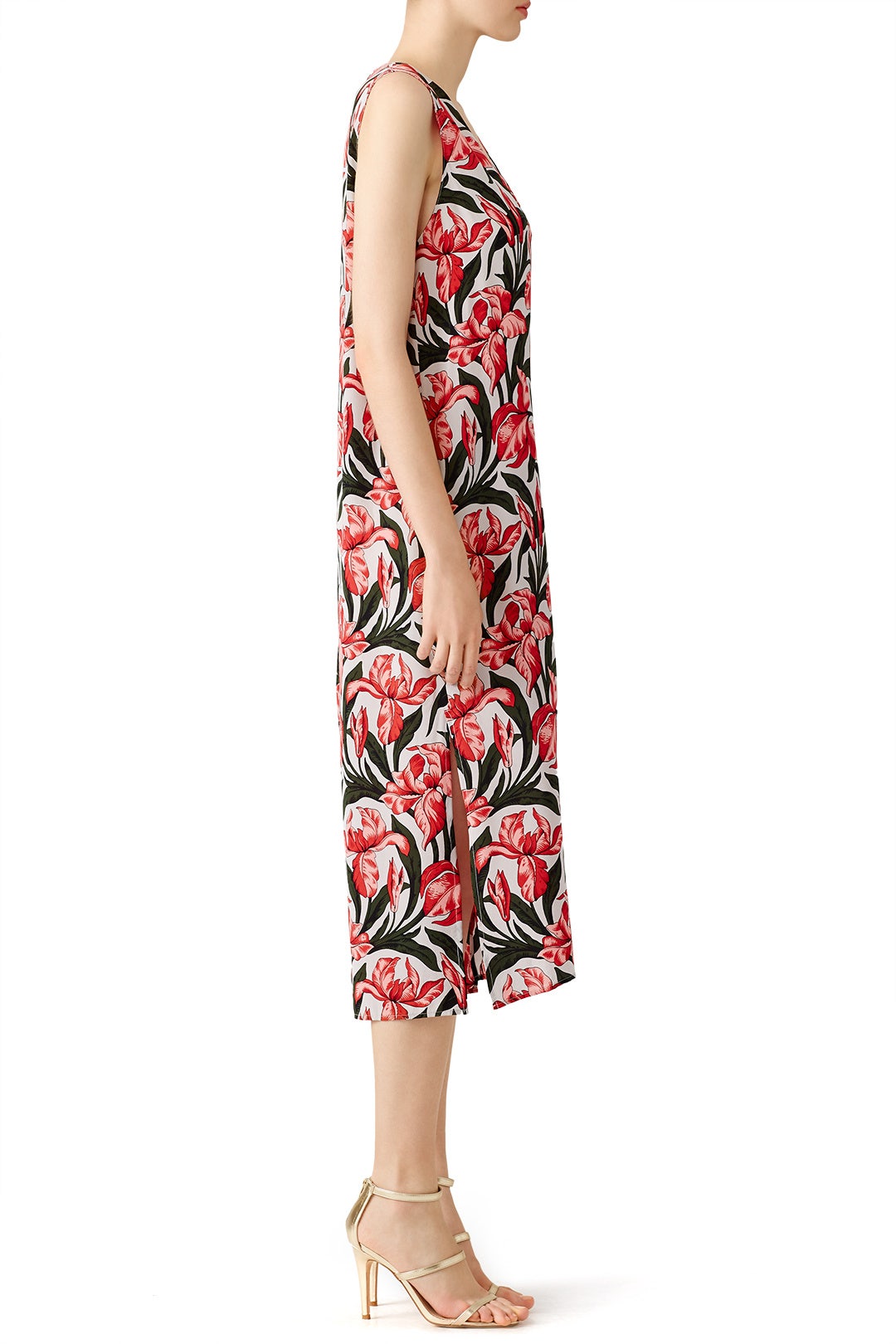 strapless open back dress Women's Let It Be Easy Cherry Red Smocked Waist Zip Maxi Dress | Size: L main image 0