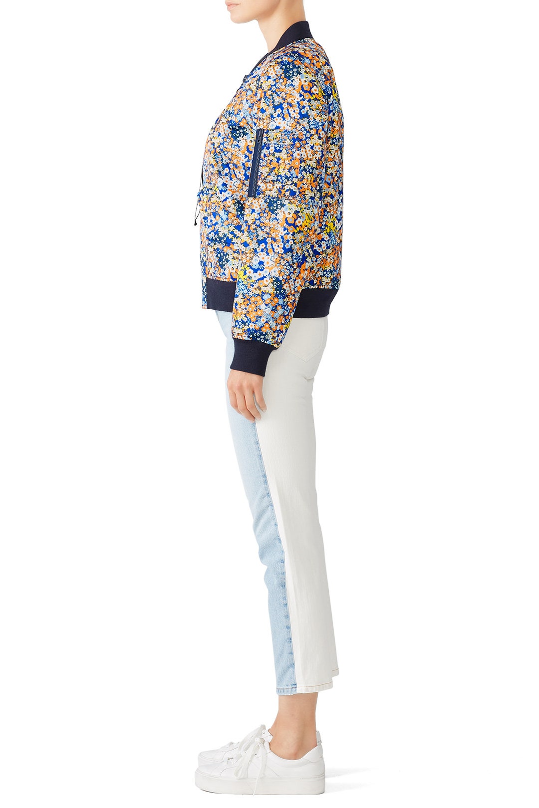 Printed Satin Bomber Jacket by Tory Sport 2