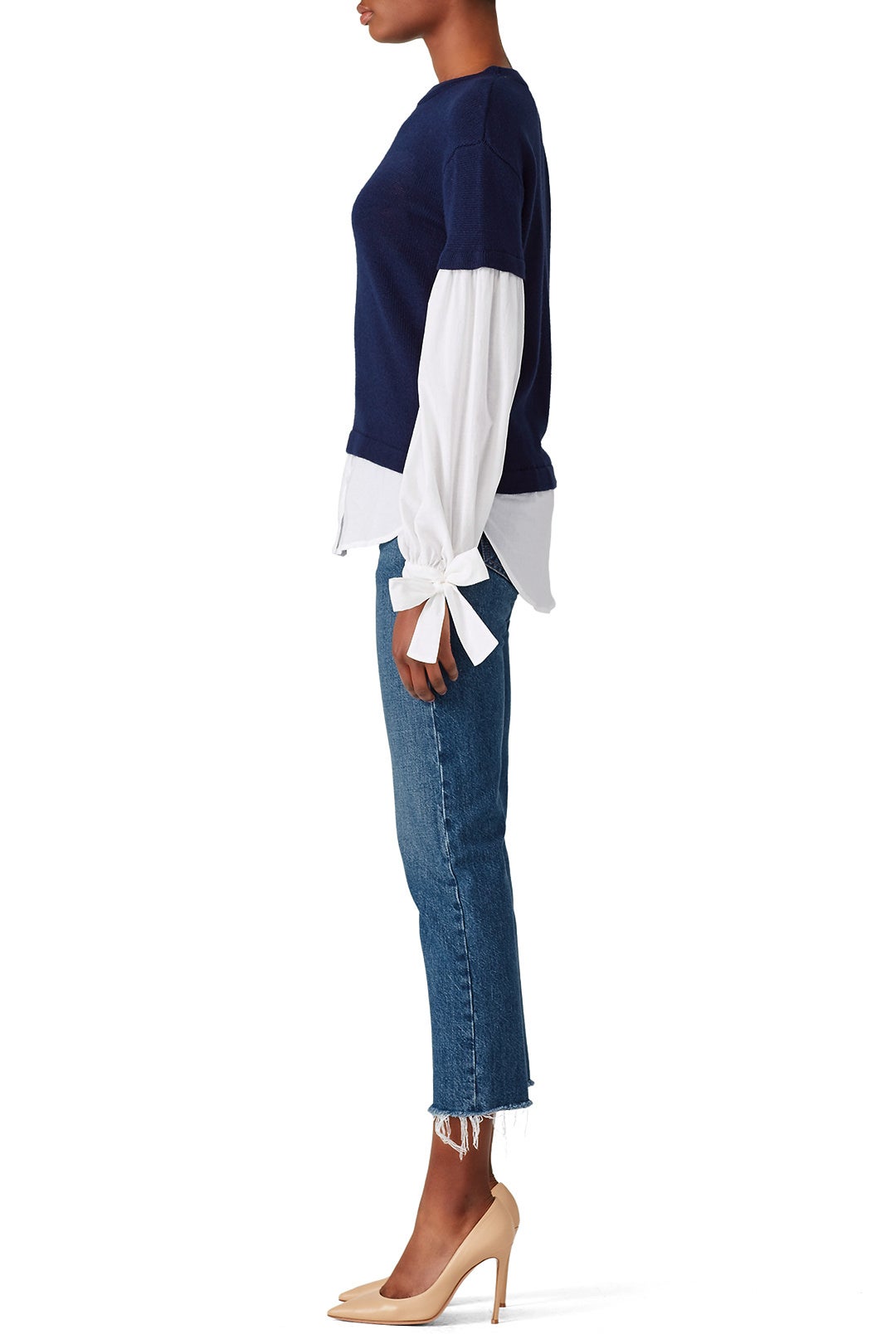 Navy Flare Sweater by devlin 1