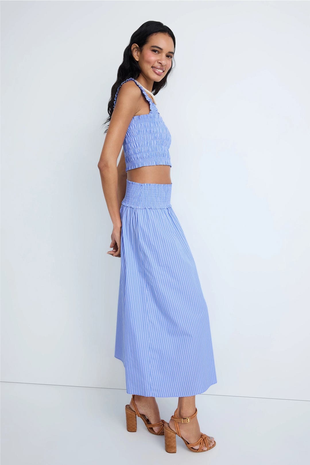 Stripe Delphine Nap Skirt by Hill House Home | Rent the Runway