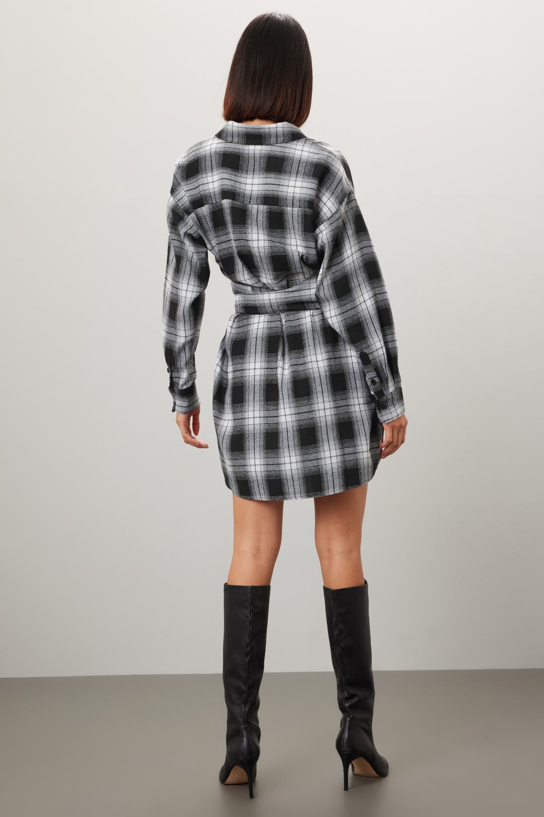 【正規品】Checked Shirt Mini Dress Checked Shirt Mini Dress