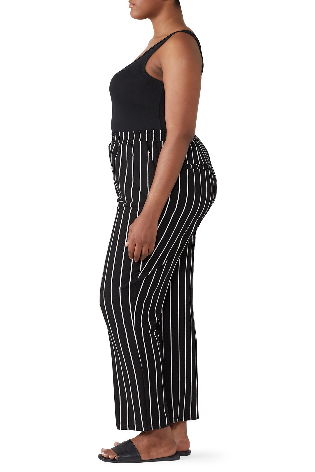 Striped Wide Leg Pants by JUNAROSE 1