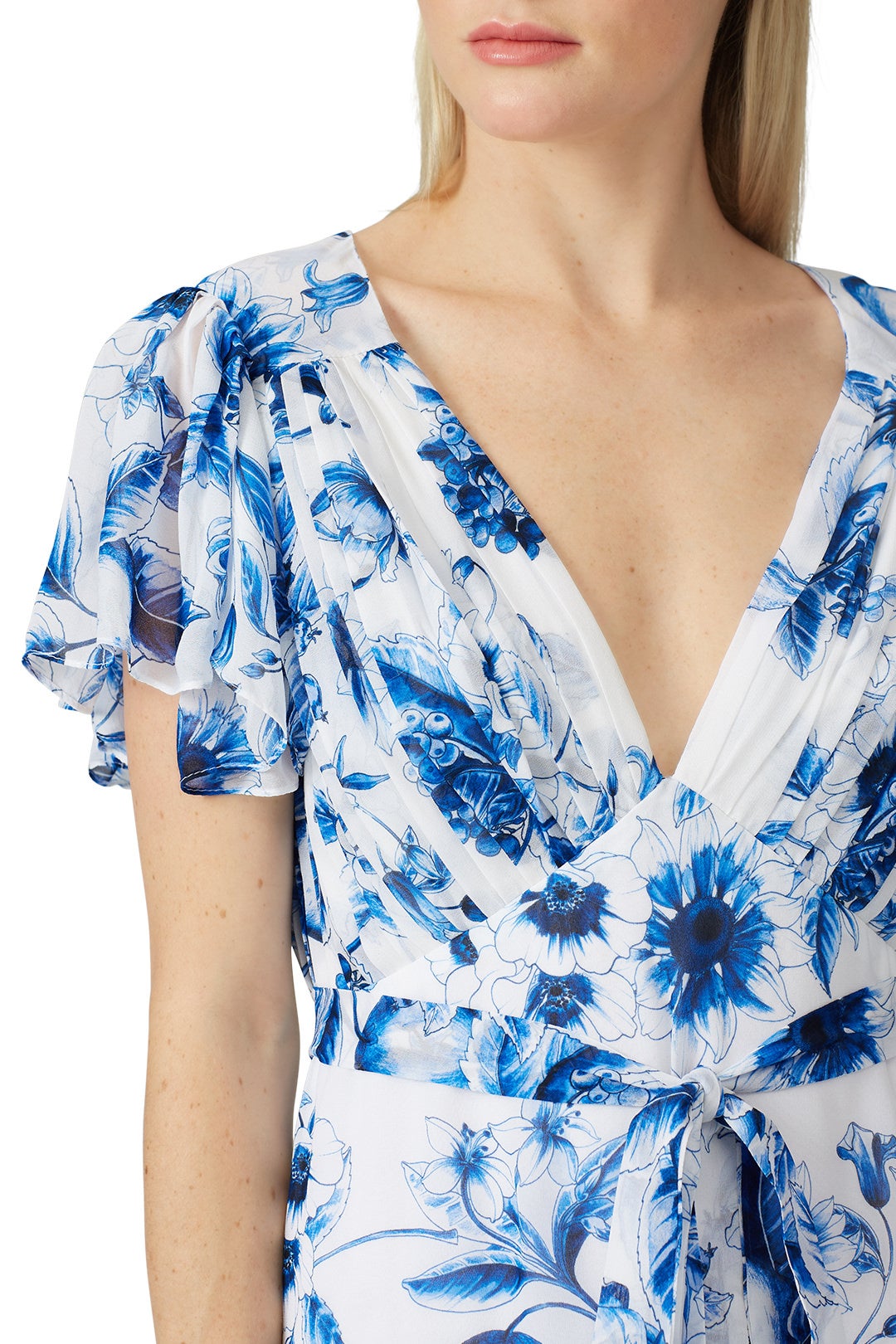 Floral Tie Waist Maxi by ML Monique Lhuillier 2