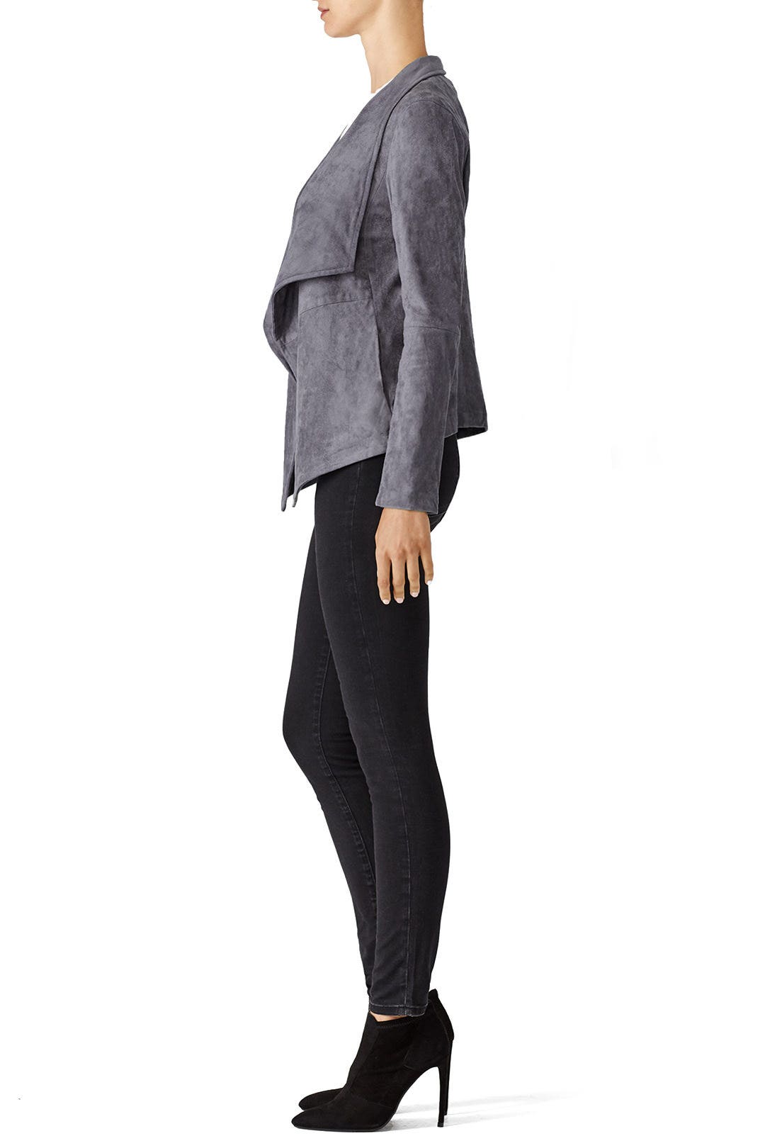 Grey Faux Suede Jacket by BB Dakota 2