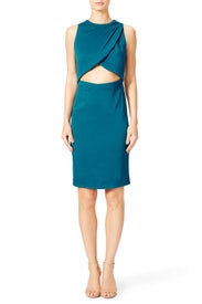Teal Peek Sheath by Nicole Miller