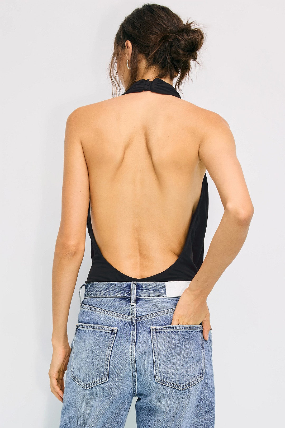 Halter Cowl Neck Bodysuit by Ronny Kobo x RTR 2