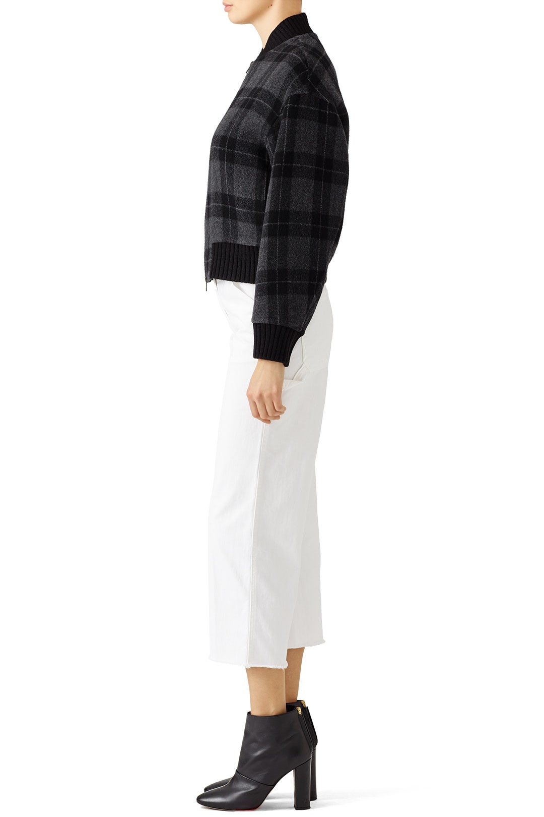 Plaid Bomber by VINCE. 1