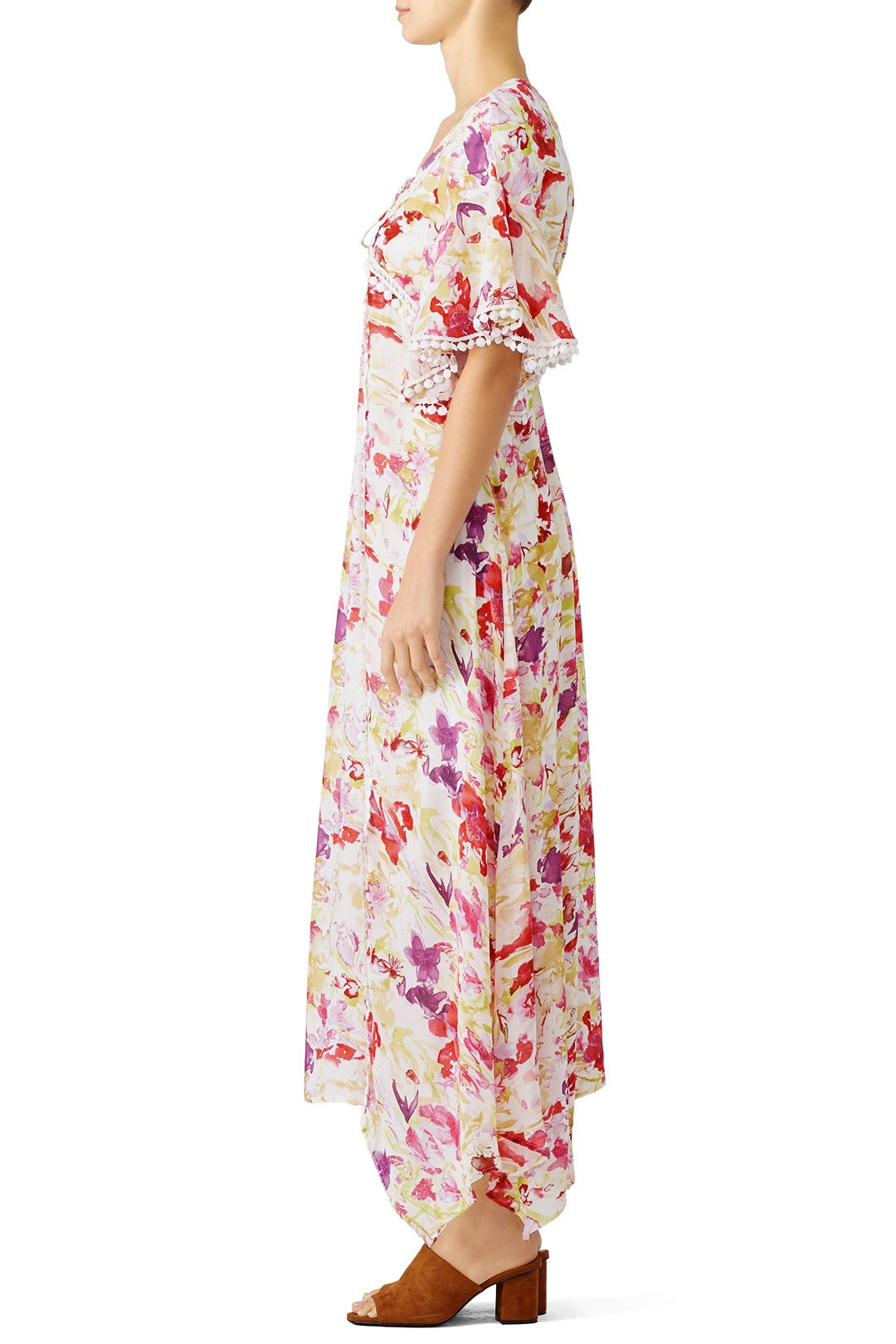 Abstract Floral Tie Maxi by Dina Agam | Rent the Runway