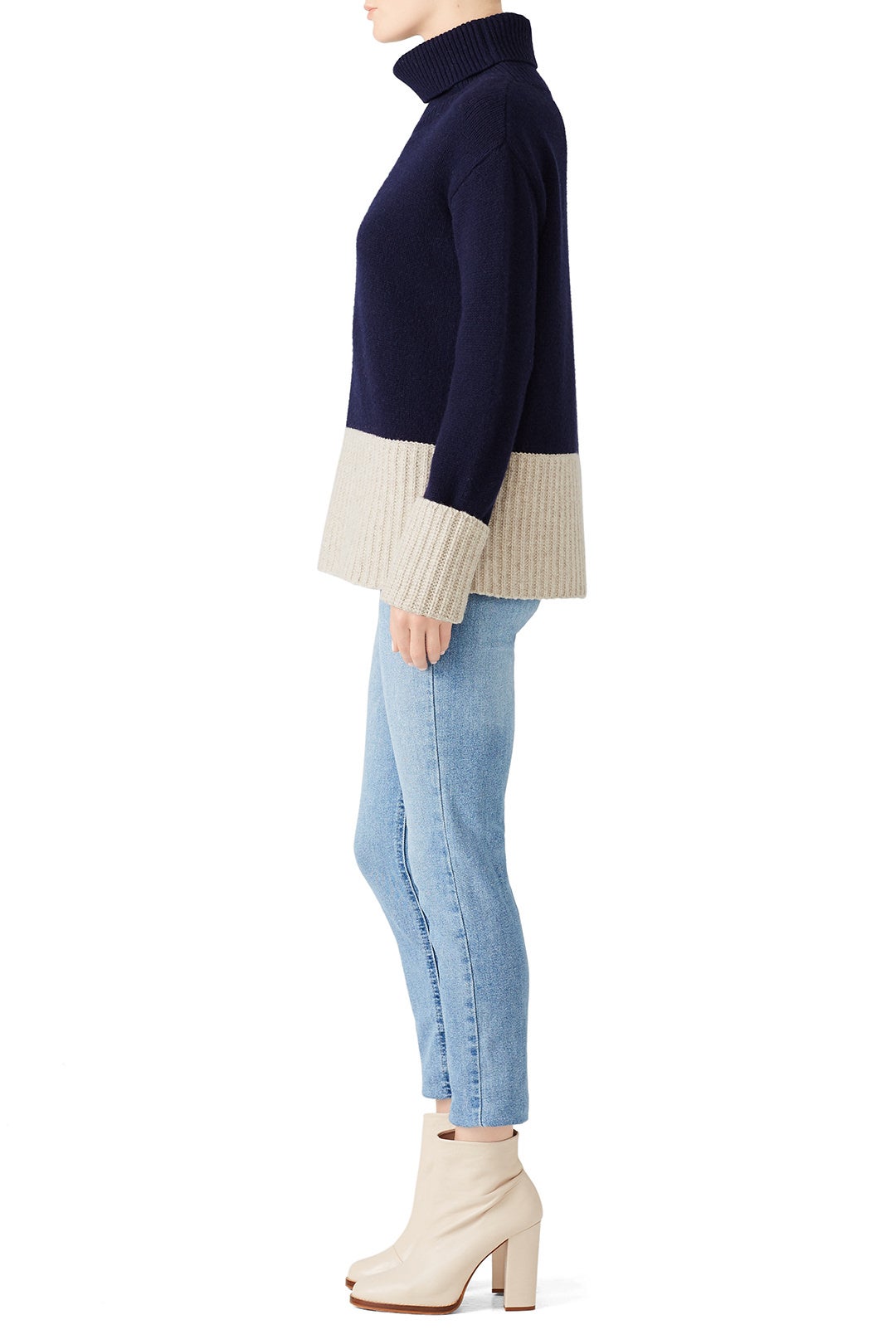Turtleneck Contrast Sweater by Derek Lam 10 Crosby 1