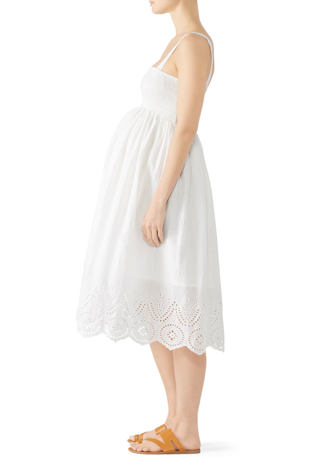 Embroidered Scallop Maternity Dress by Ingrid & Isabel 2