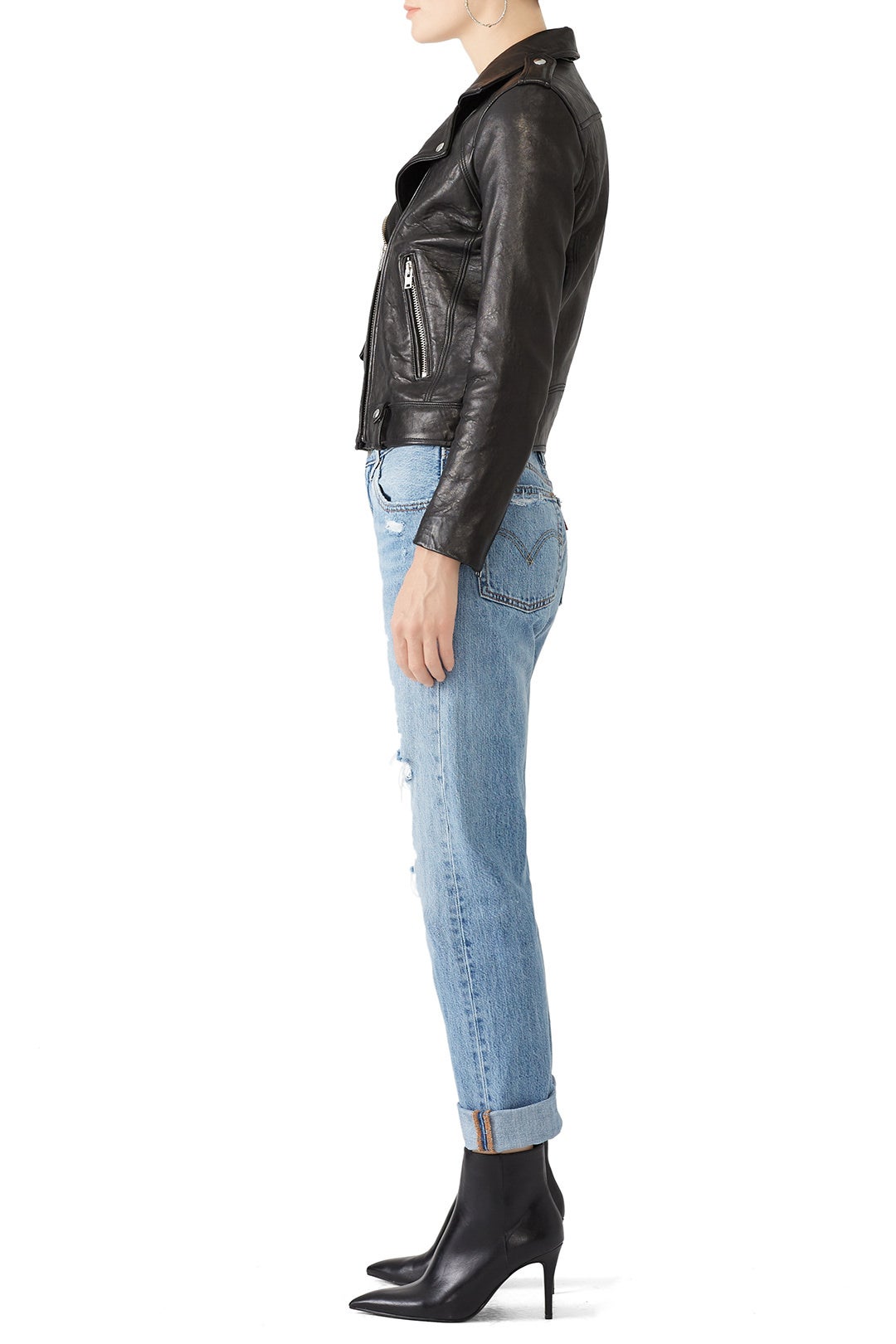 Black Ebeyna Leather Jacket by Iro 2