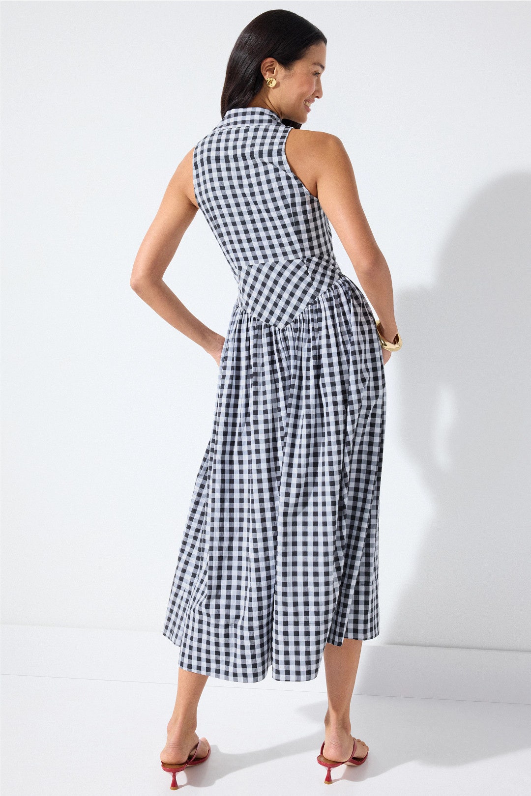 Collared Drop Waist Midi Dress by Ronny Kobo x RTR 1