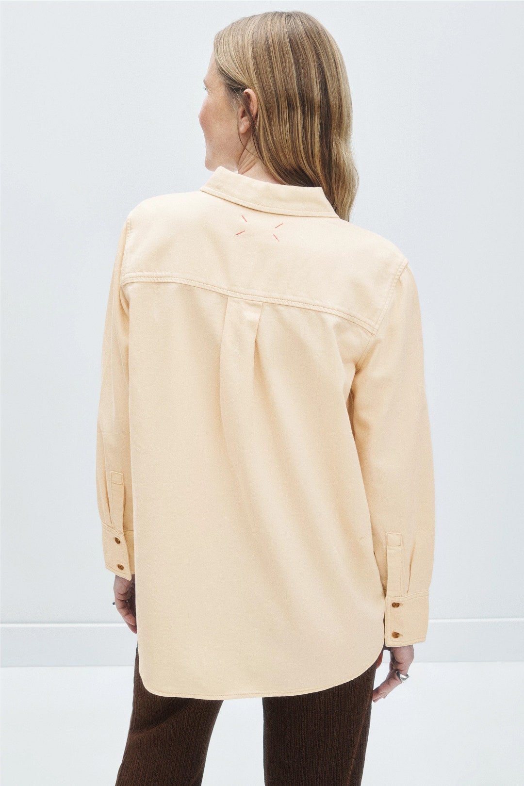 Drapey Denim Boyfriend Shirt by HATCH 2