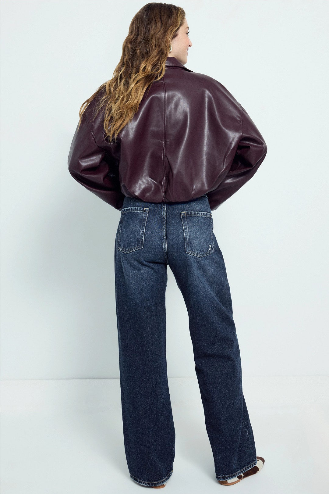 Poppy Dark Blue Wide Leg Jeans by Icon Denim 2