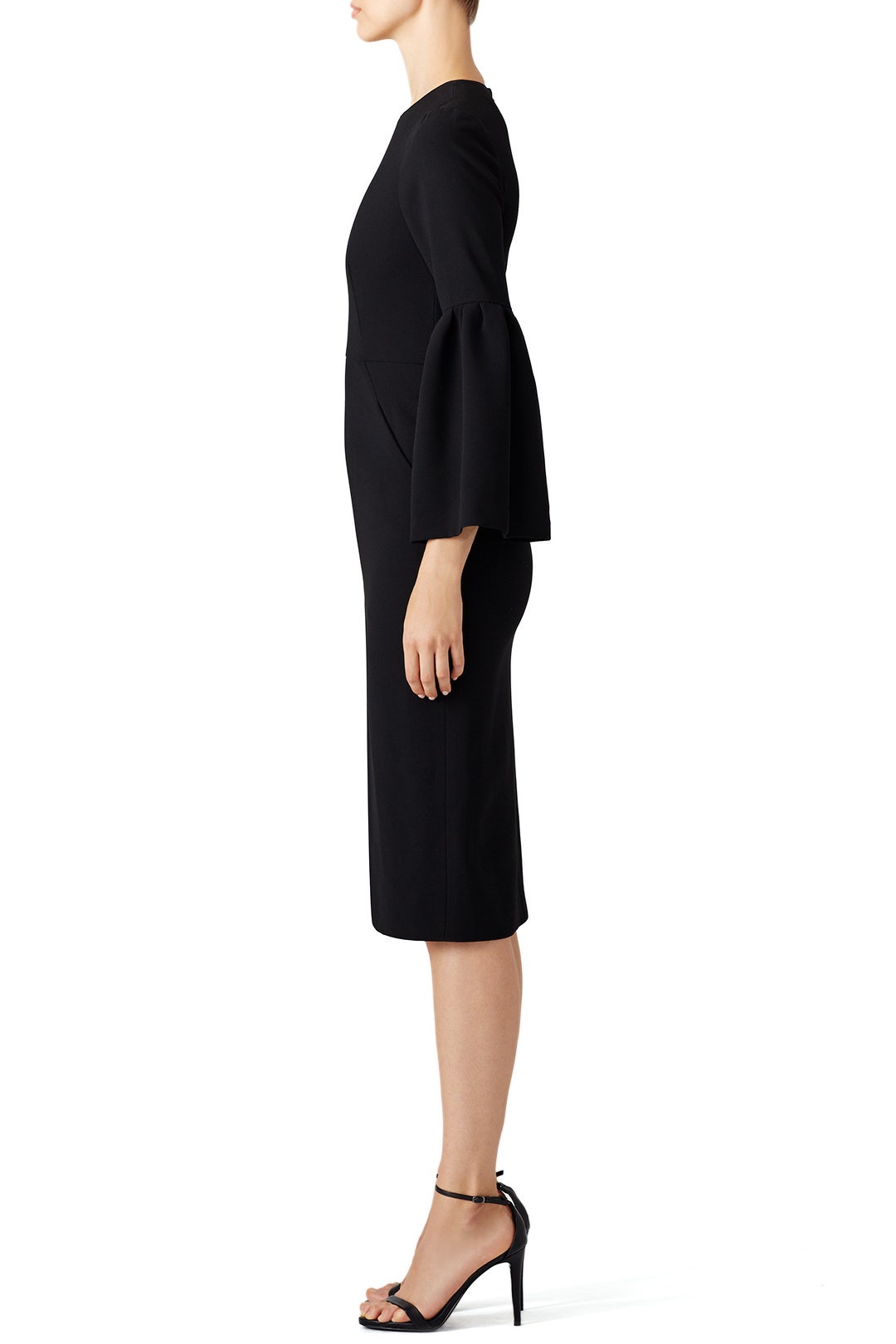 Black Cropped Bell Sleeve Dress by Jill Jill Stuart 2