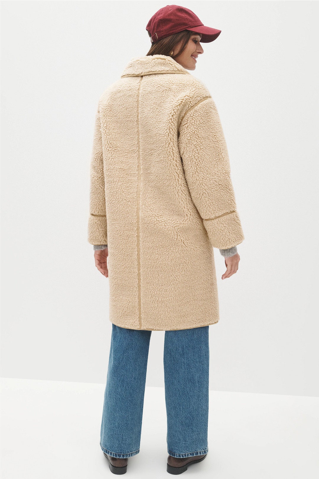 Farah Oatmeal Faux Fur Coat by L.K. Bennett 2