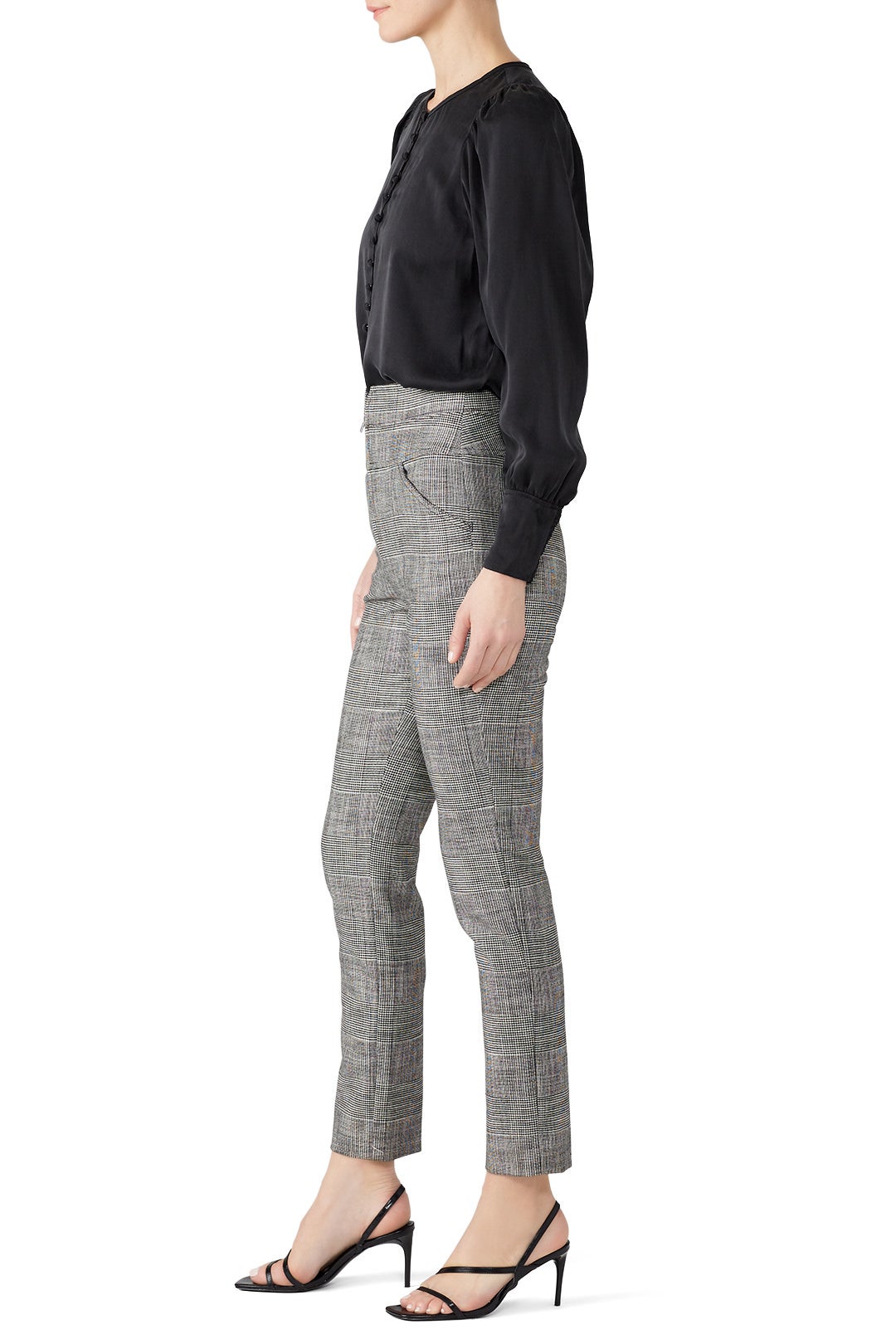 Black Combo Plaid Pants by Rebecca Taylor NYC 1